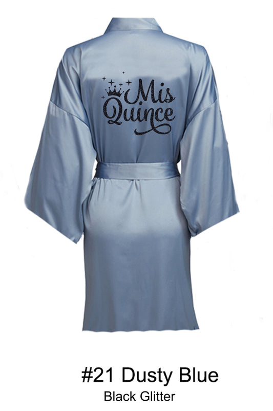 Dusty Blue Quince Robe