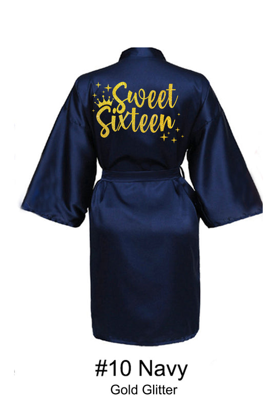 Navy Sweet 16 Robe