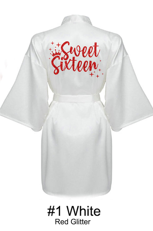 White Sweet 16 Robe