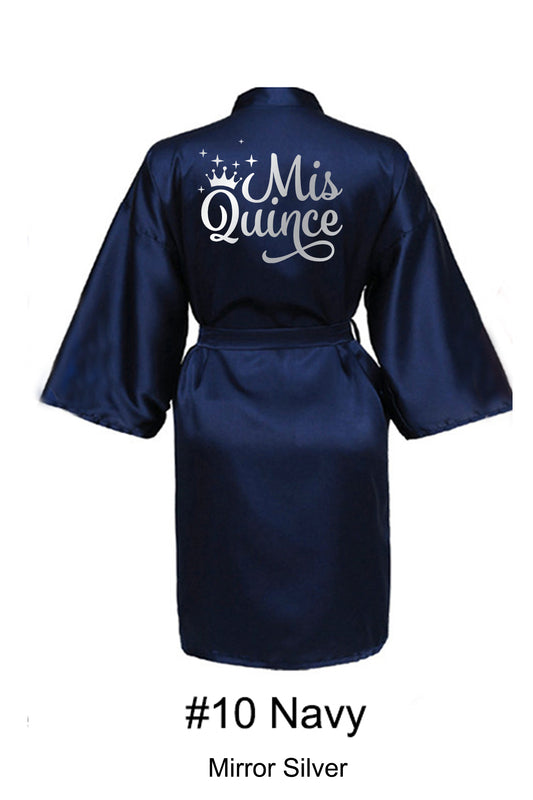 Navy Quince Robe