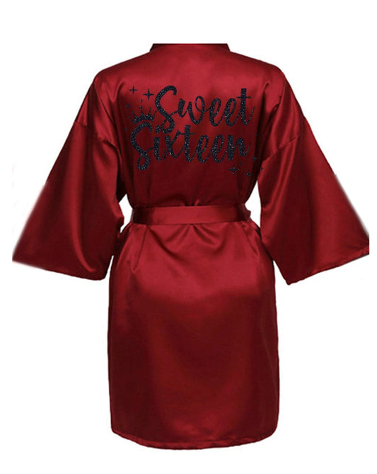 Burgundy Sweet 16 Robe