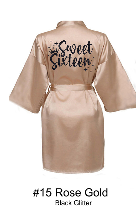 Rose Gold Sweet 16 Robe