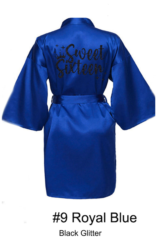 Royal Blue Sweet 16 Robe