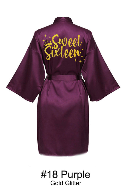 Purple Sweet 16 Robe